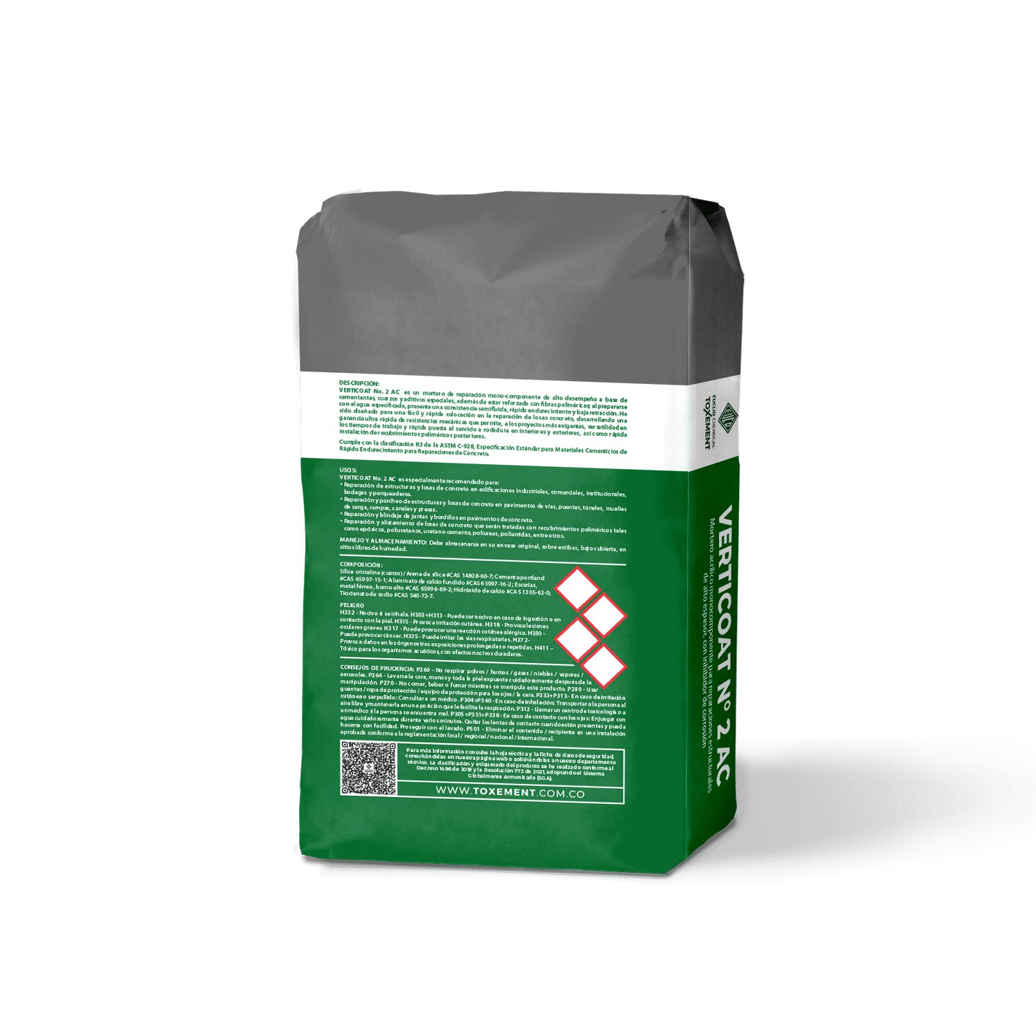 Verticoat No. 2 AC x 30 kg – Mortero Acrílico Estructural con Inhibidor de Corrosión - Imagen 3
